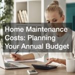 Home Maintenance Costs Planning Your Annual Budget